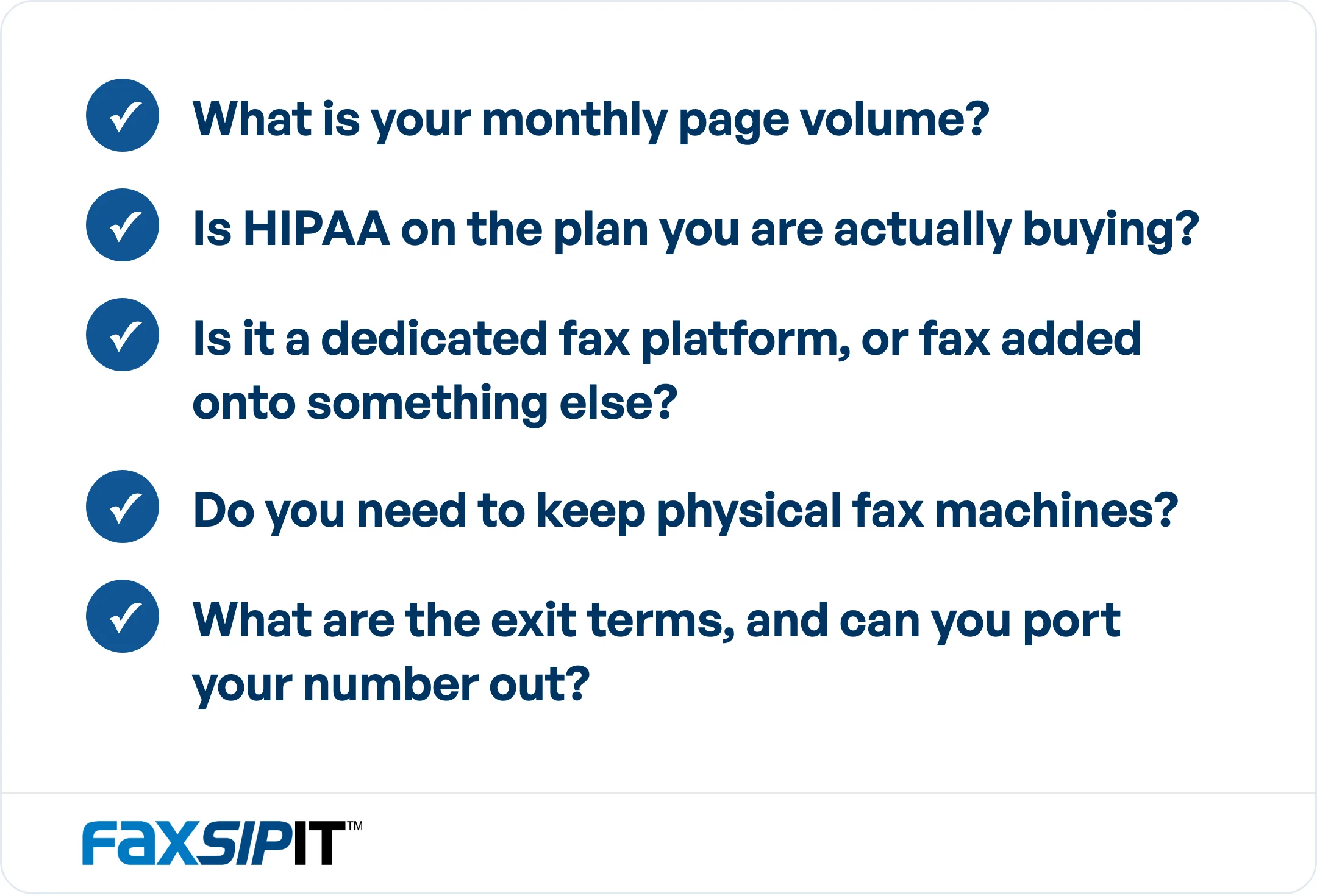 The five questions to answer, in order, before you switch off Documo.