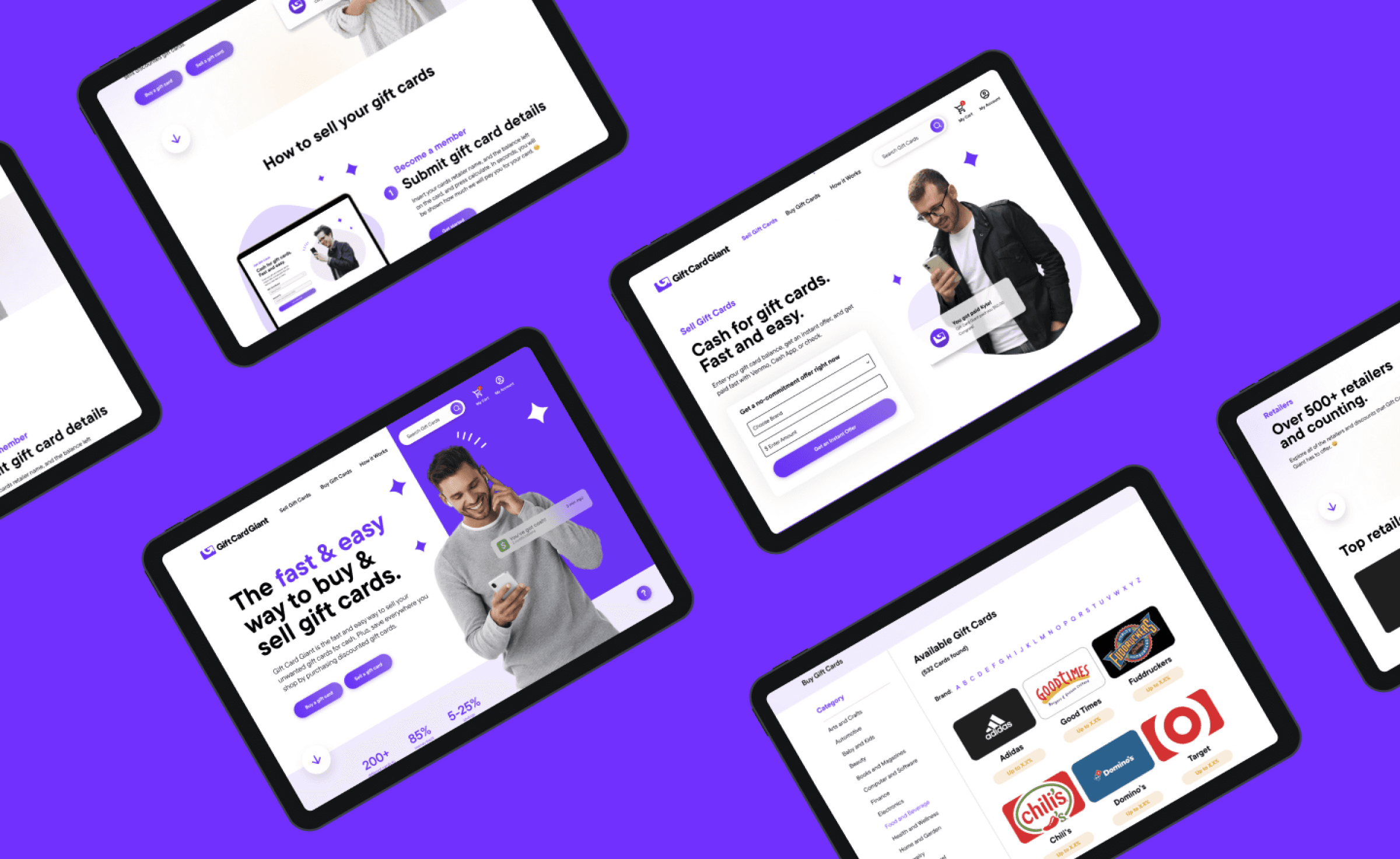 App home page with credit card and transactions