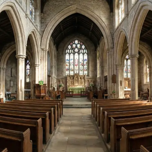 Church alter and benches