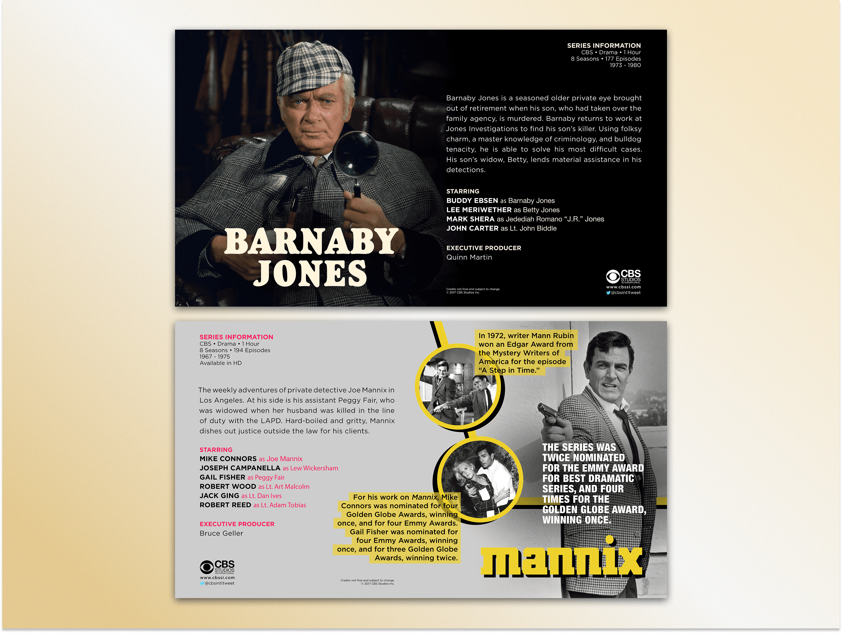 CBS - Sell sheet - Barnaby Jones - Mannix