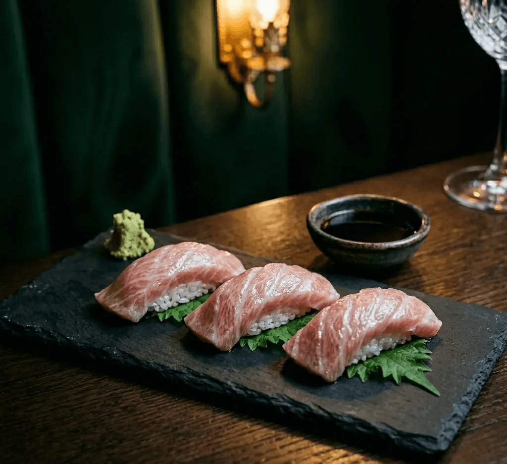 Otoro Nigiri — signature dish at Vesper