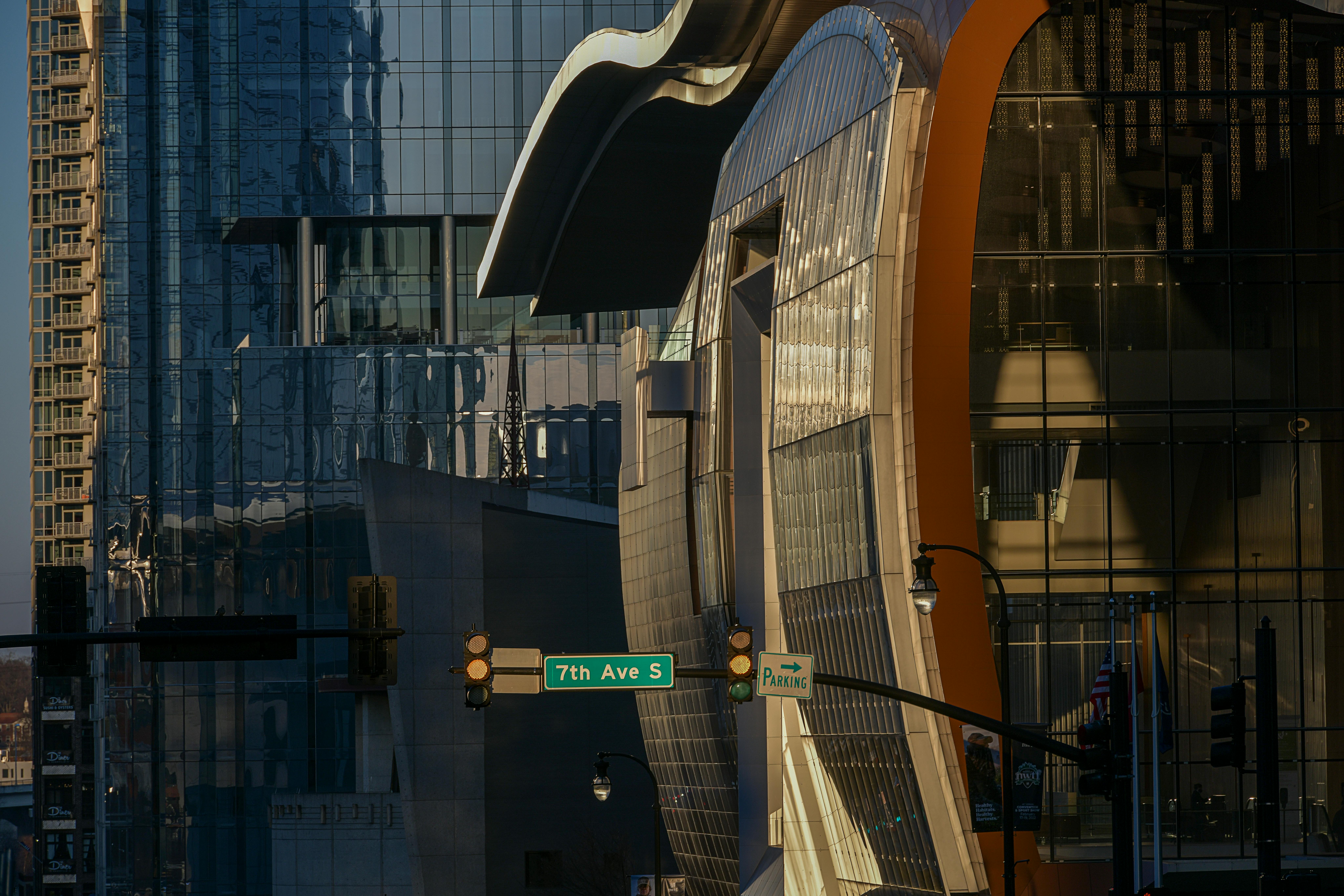 Aerial-style perspective of the Nashville Music City Center, anchoring Lipscomb Creative’s regional authority.