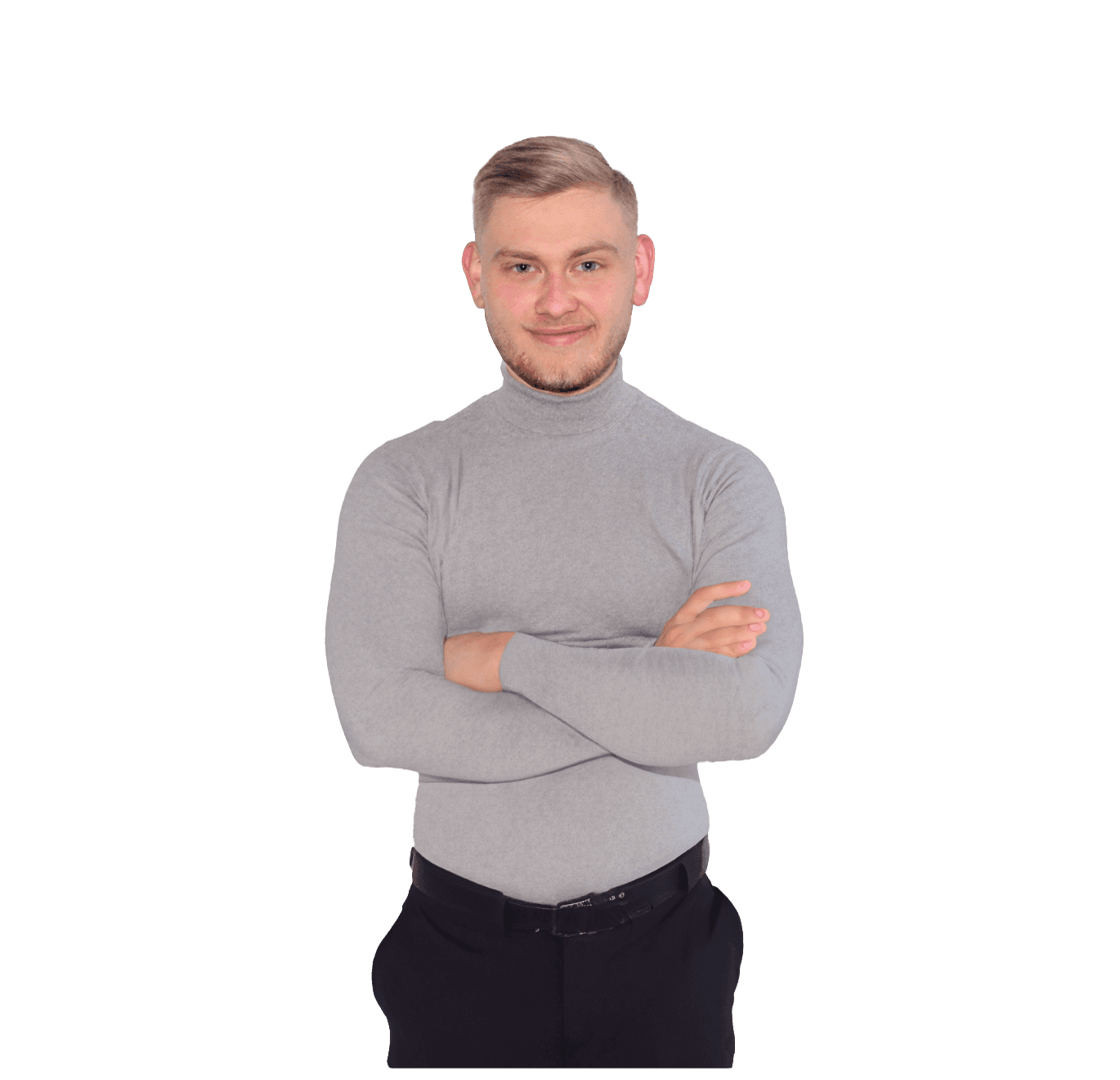 Portrait of portfolio creator – front view