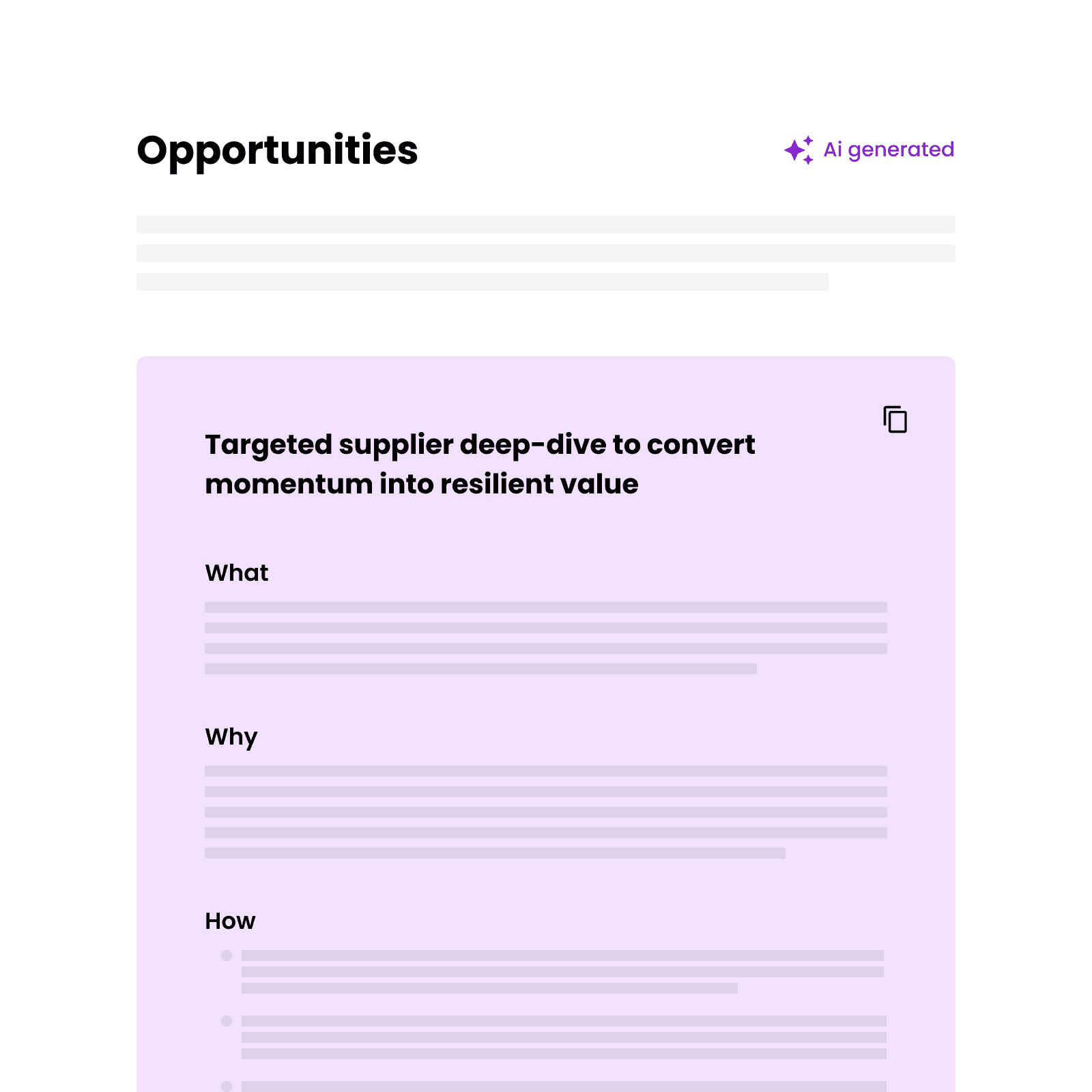 Ai generate montly opportunity suggestion ai generated based on your data collection