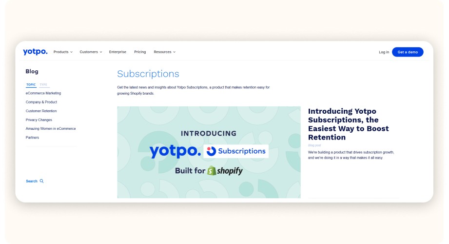 Yotpo homepage