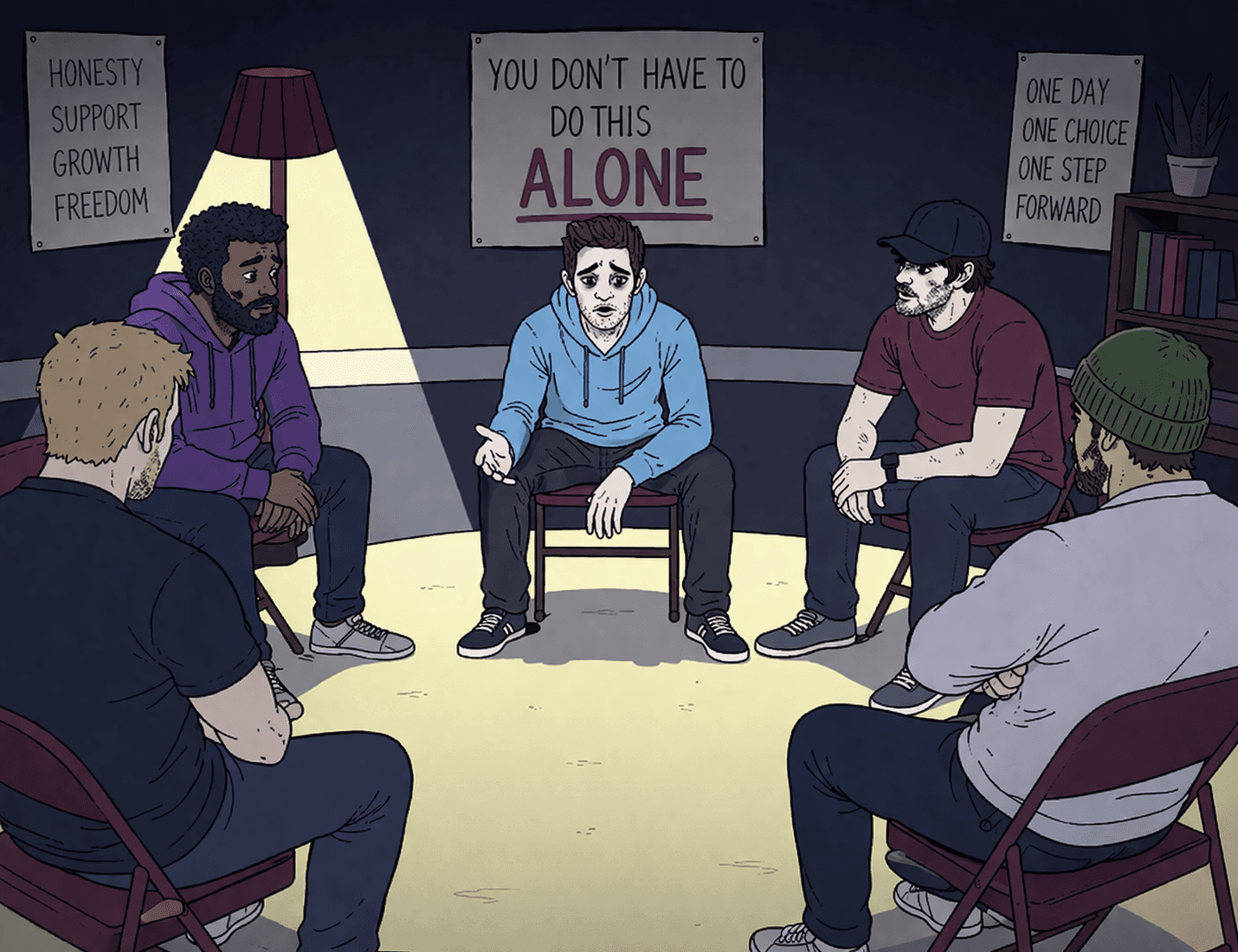 Pornography addict support group