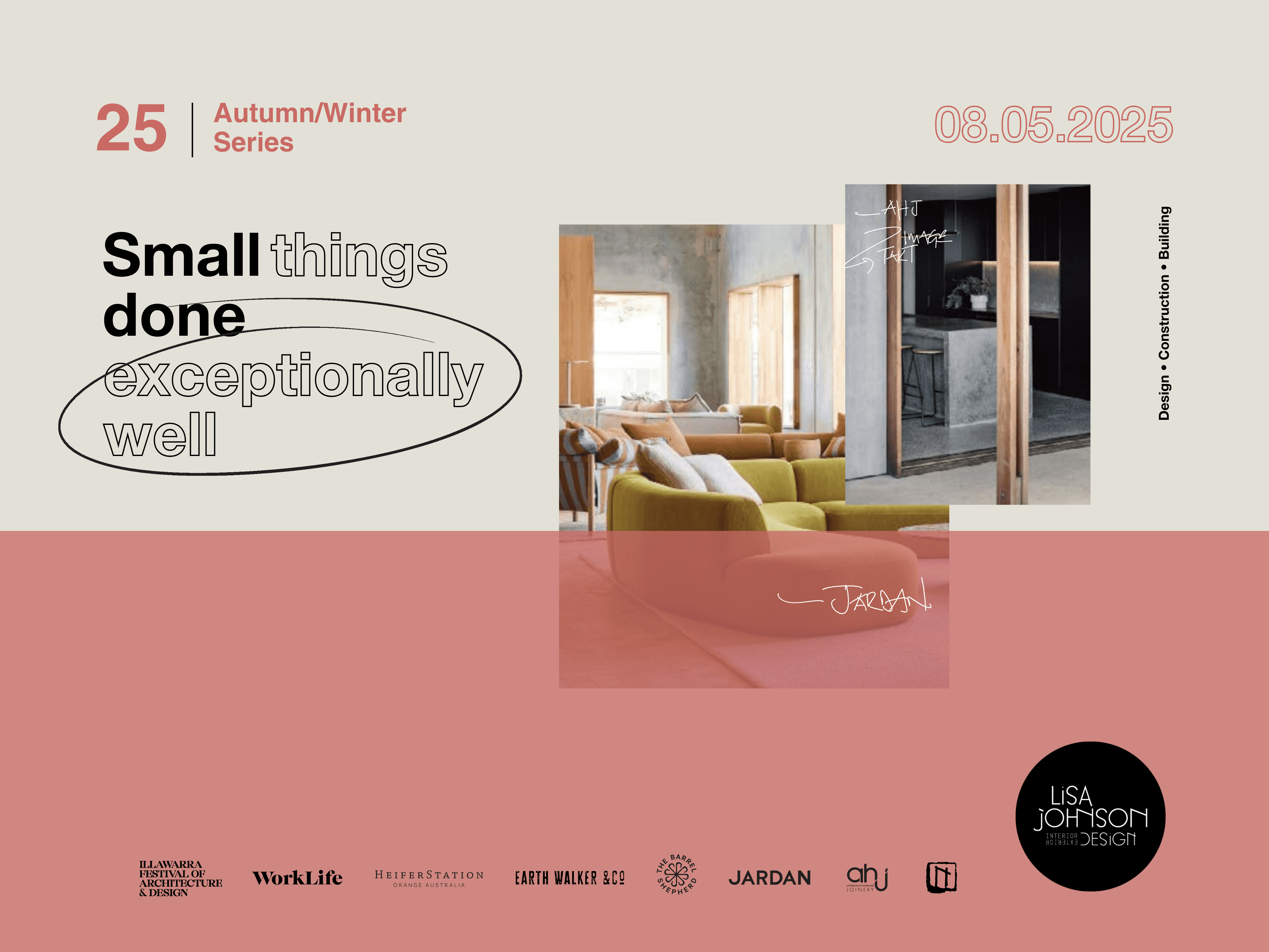 Small Things Done Exceptionally Well Event 1 poster for Lisa Johnson Design