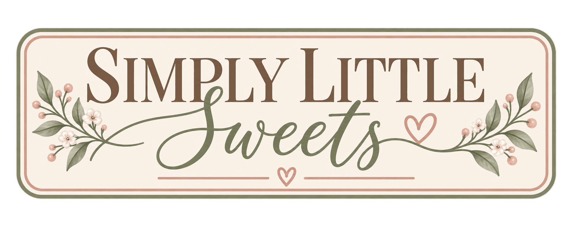 Simply Little Sweets floral logo