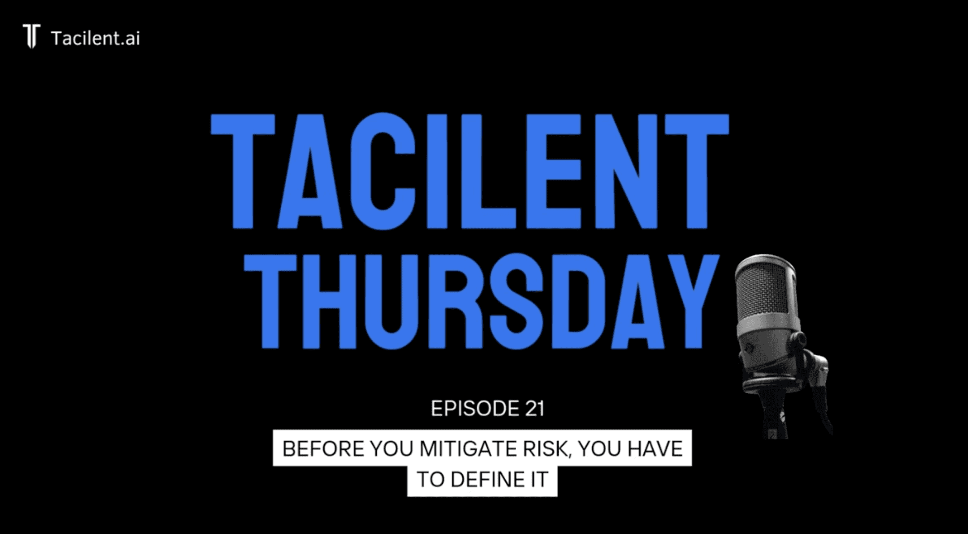 The image is a promotional graphic for Tacilent Thursday, Episode 18, featuring a microphone and the text "team spotlight"