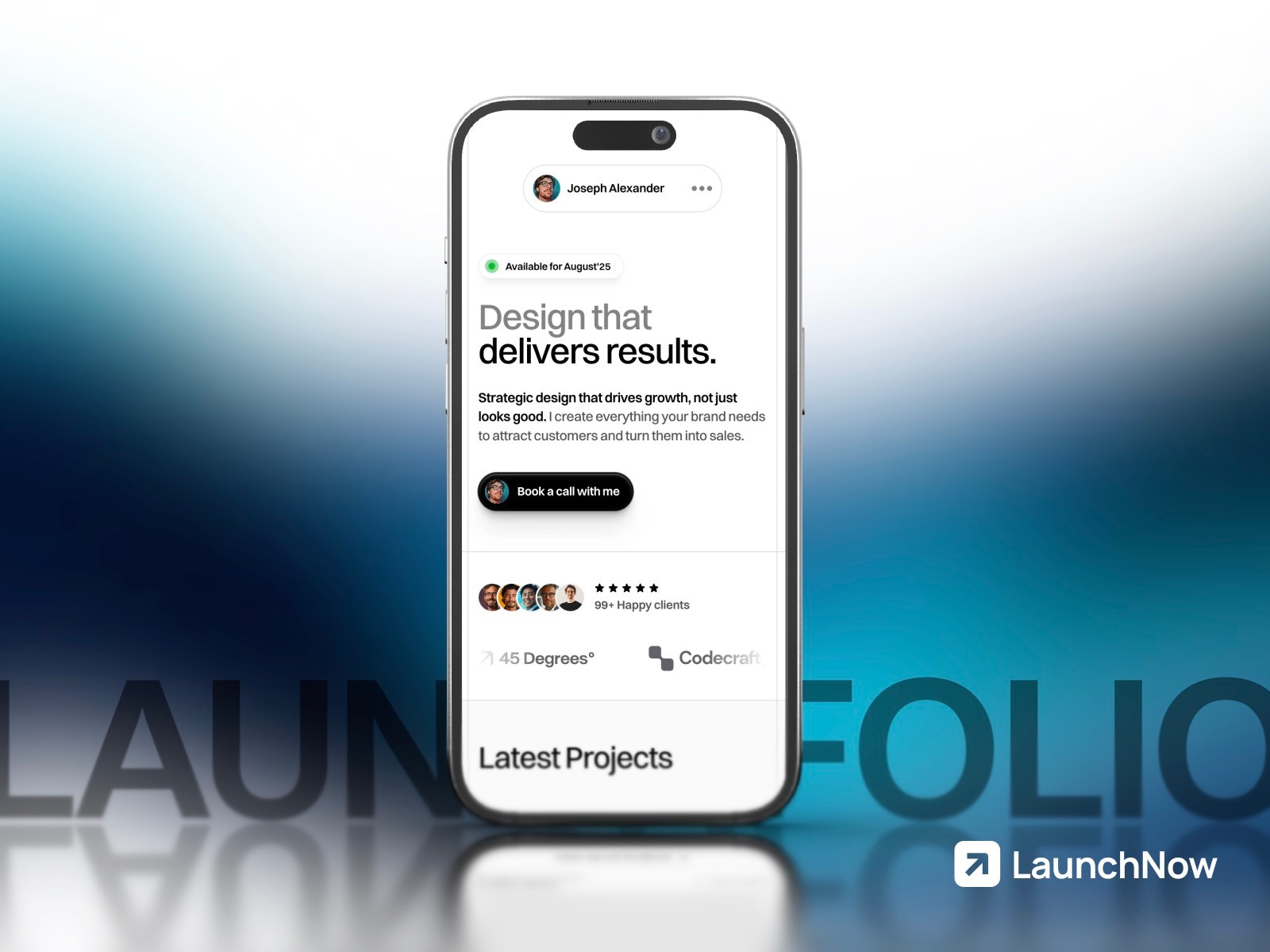 LaunchFolio — 现代专业创意机构官网设计灵感