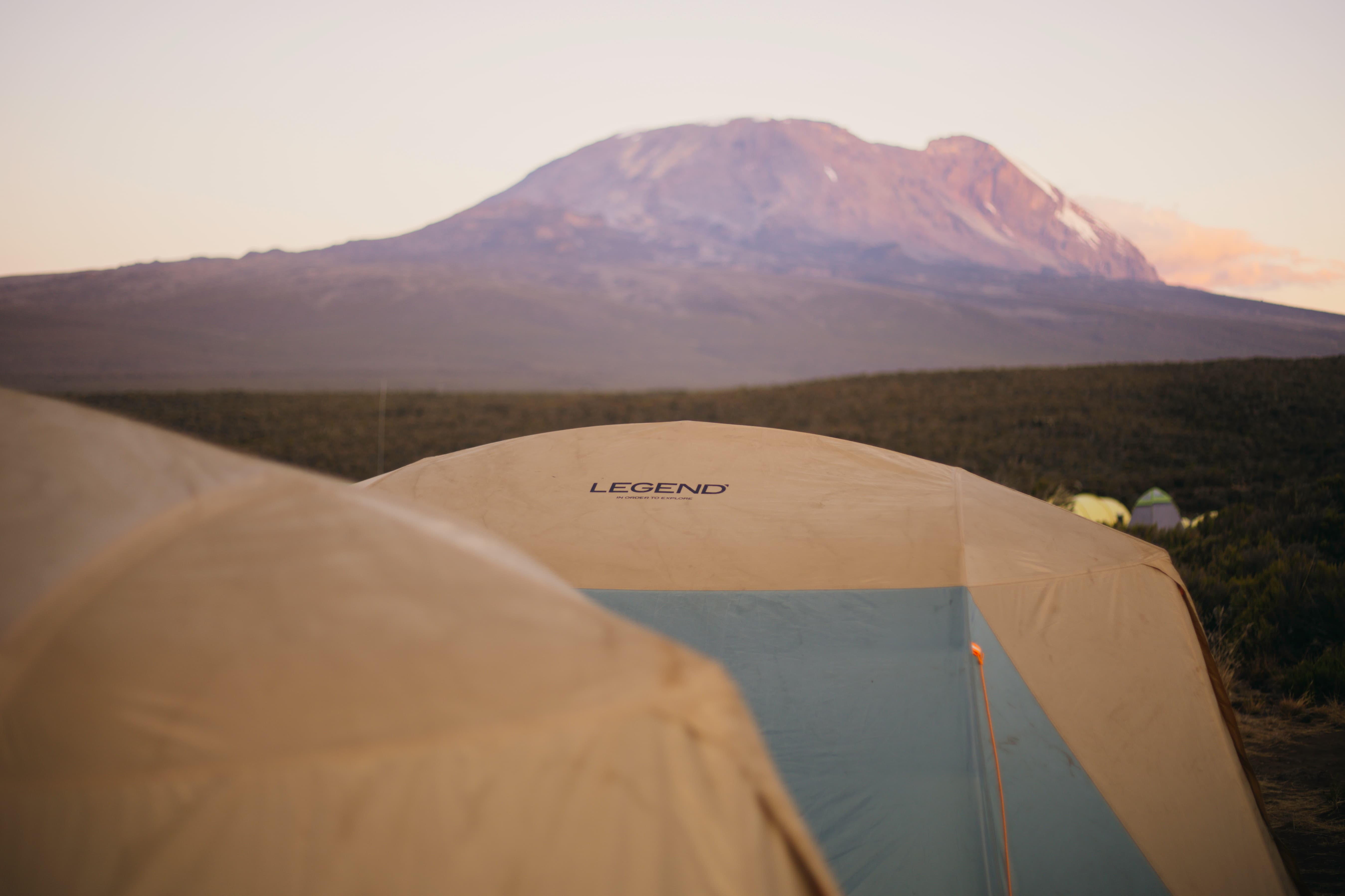 Mount Kilimanjaro rising to 5,895 metres, the altitude band where altitude sickness commonly develops.