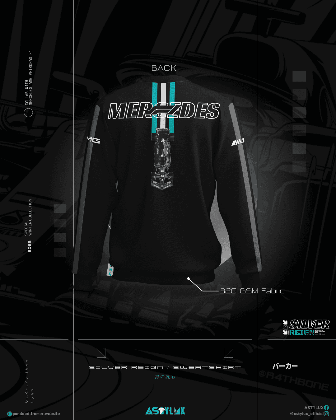 Silver Reign / Mercedes F1 Inspired Sweatshirt