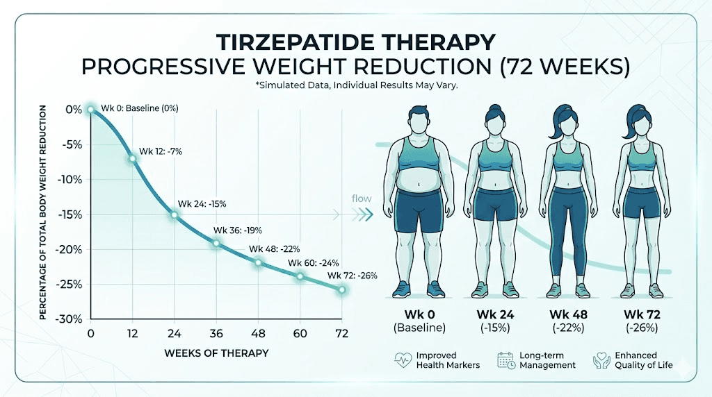 IVIM Health tirzepatide clinical weight loss results over 72 weeks