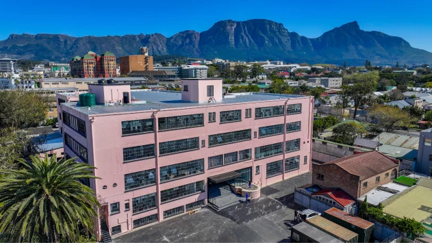 Aerial view of Pink Rex Trueform building -
11 Byrnes Avenue, Wynberg, Cape Town