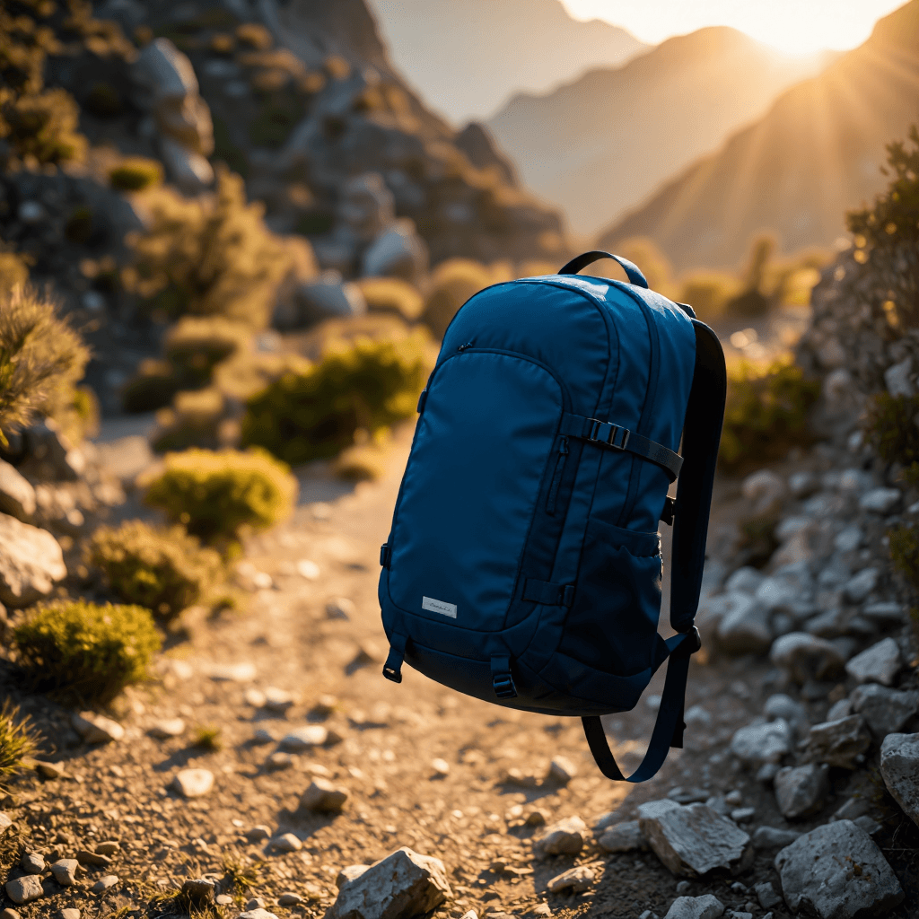 product photography of a backpack designed for outdoor activities