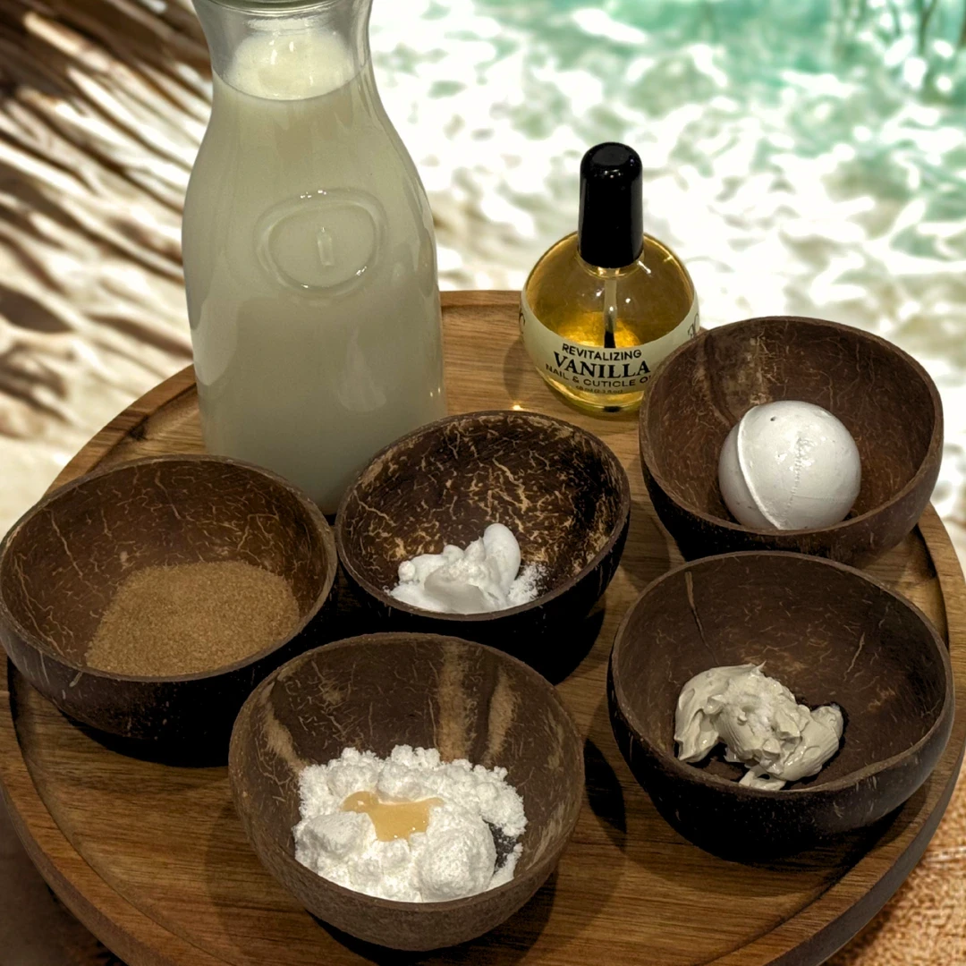 picture of a pedicure session products