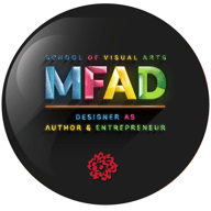 pin of MFAD designer as author + entrepreneur