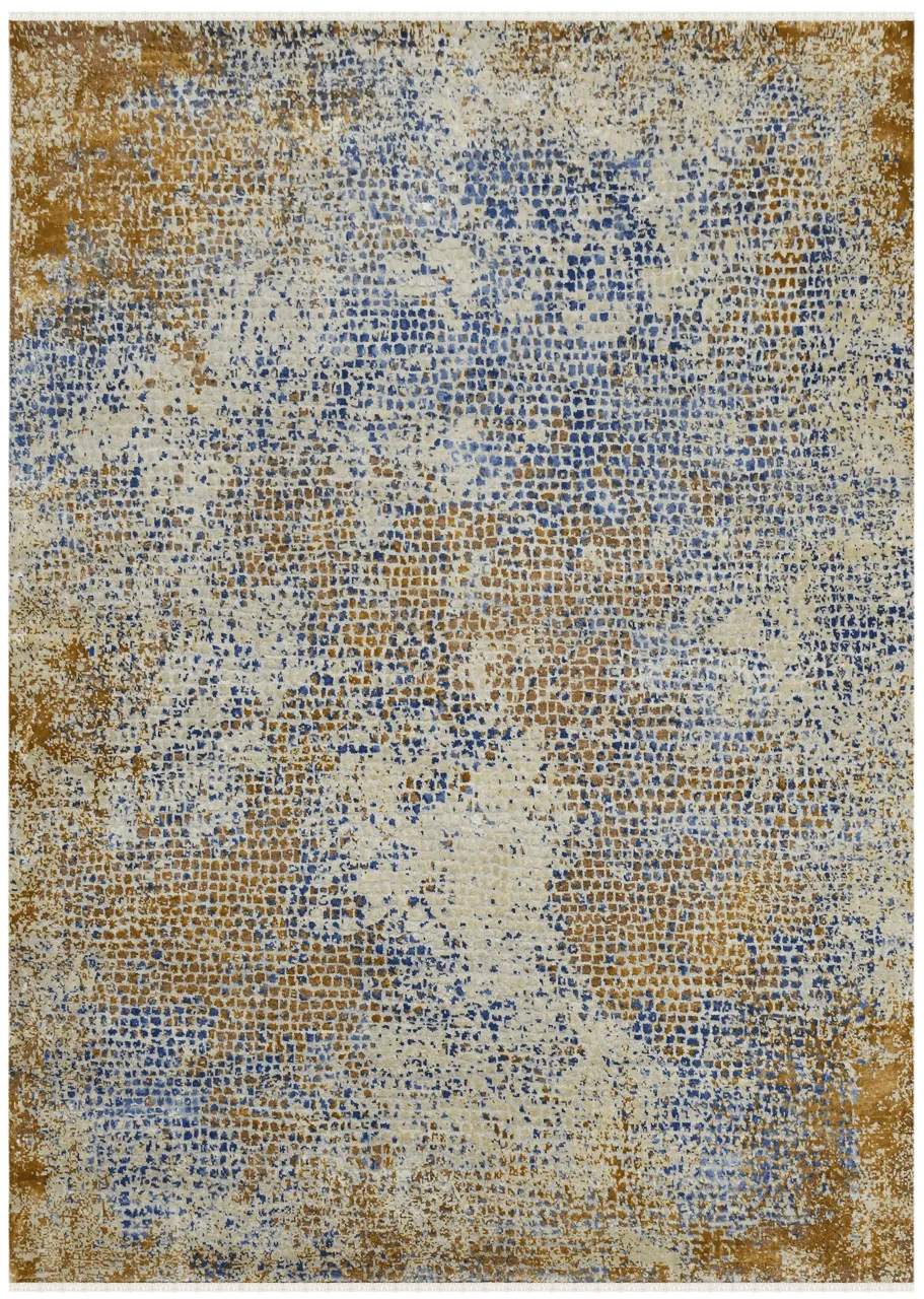 Hermitage 10 rug in Bamboo Silk, additional view – Angan Living