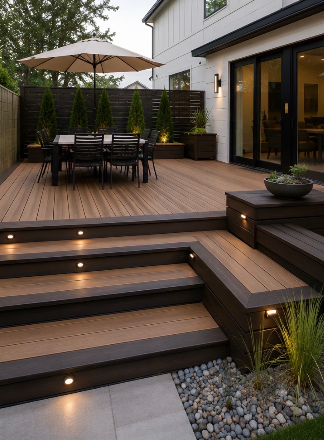 Hardwood dining room flooring