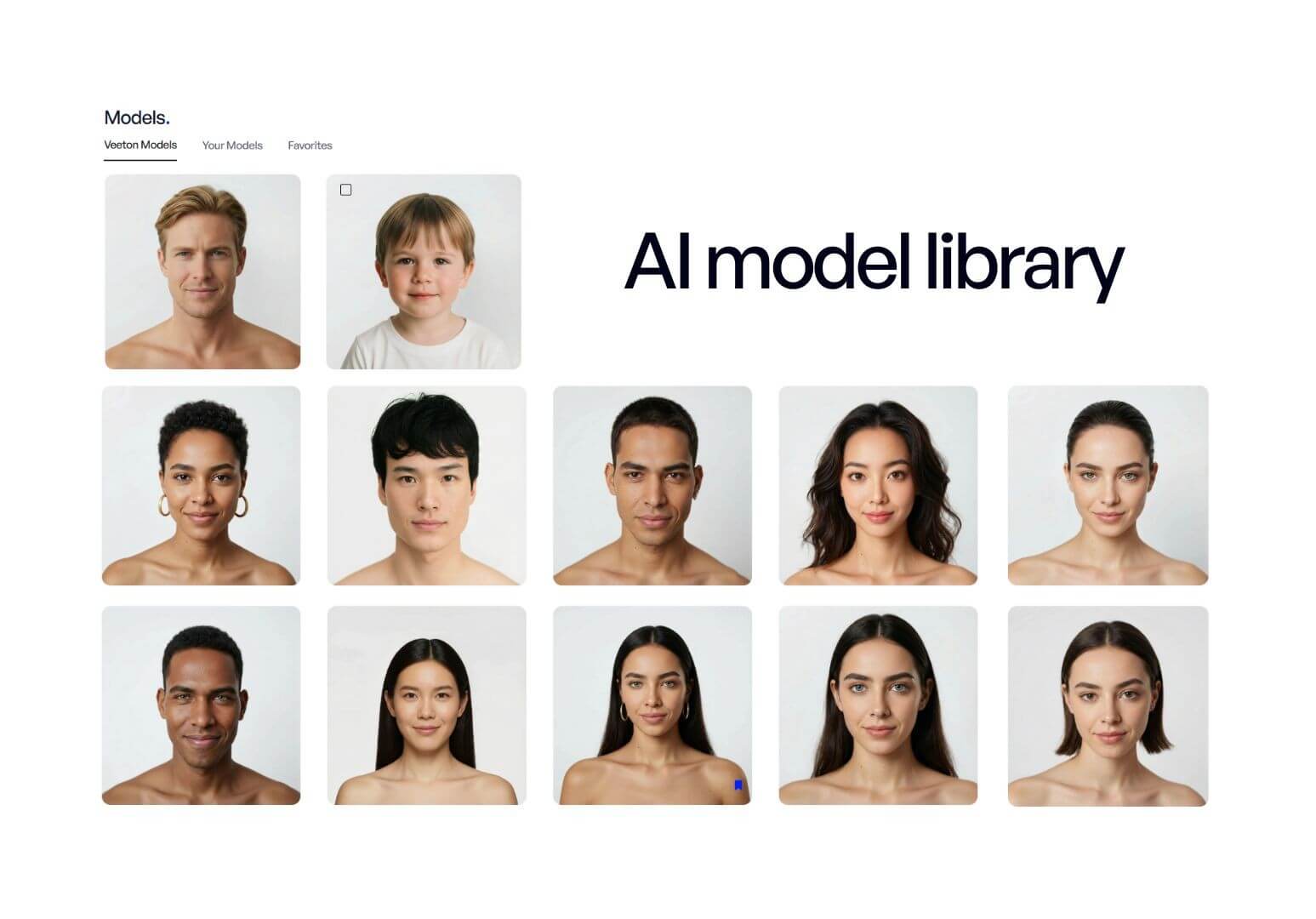 AI-generated models gallery