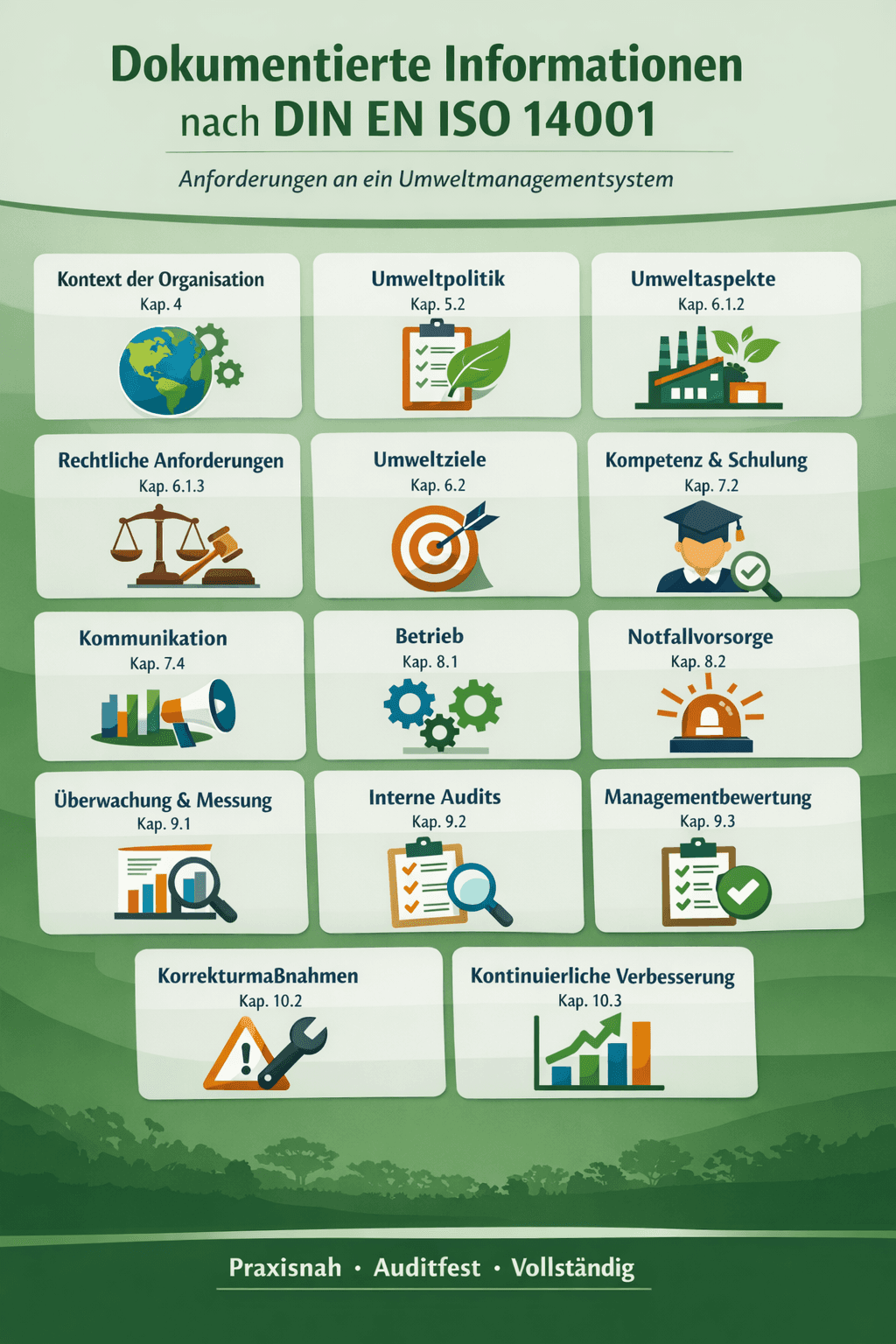 Dokumentierte Informationen nach DIN EN ISO 14001