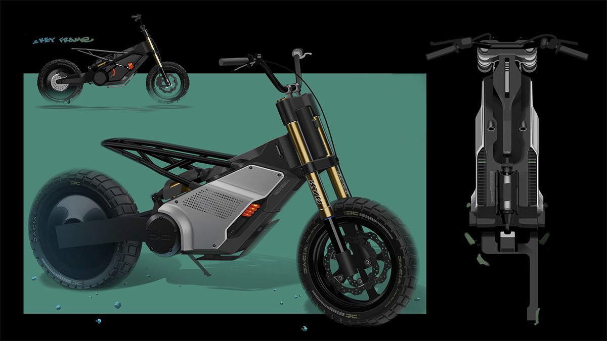 visual of Sketch board vehicle mobility design for dacia motorcycle concept deisgner