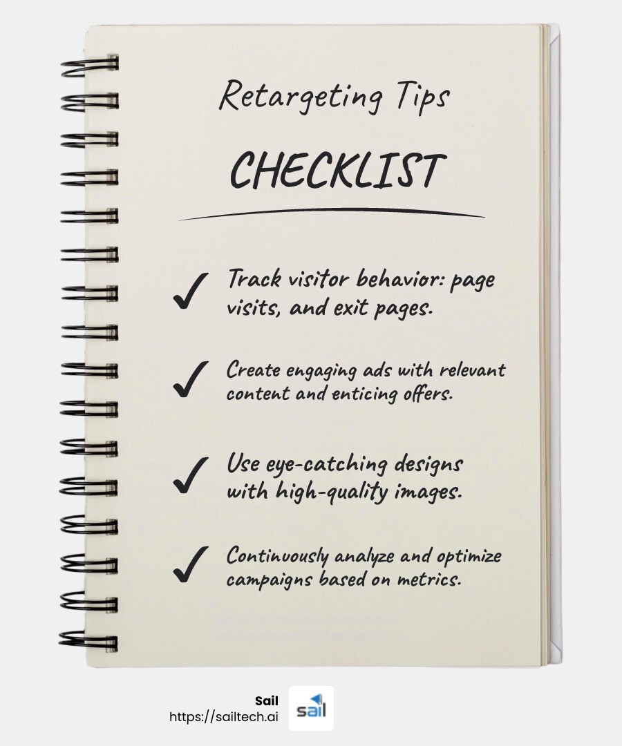 Segmenting Audience for Retargeting - hotel retargeting ads infographic checklist-notebook