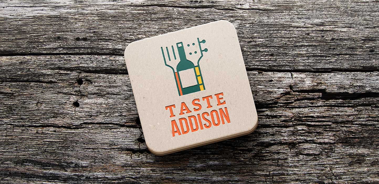 taste addison event coaster logo