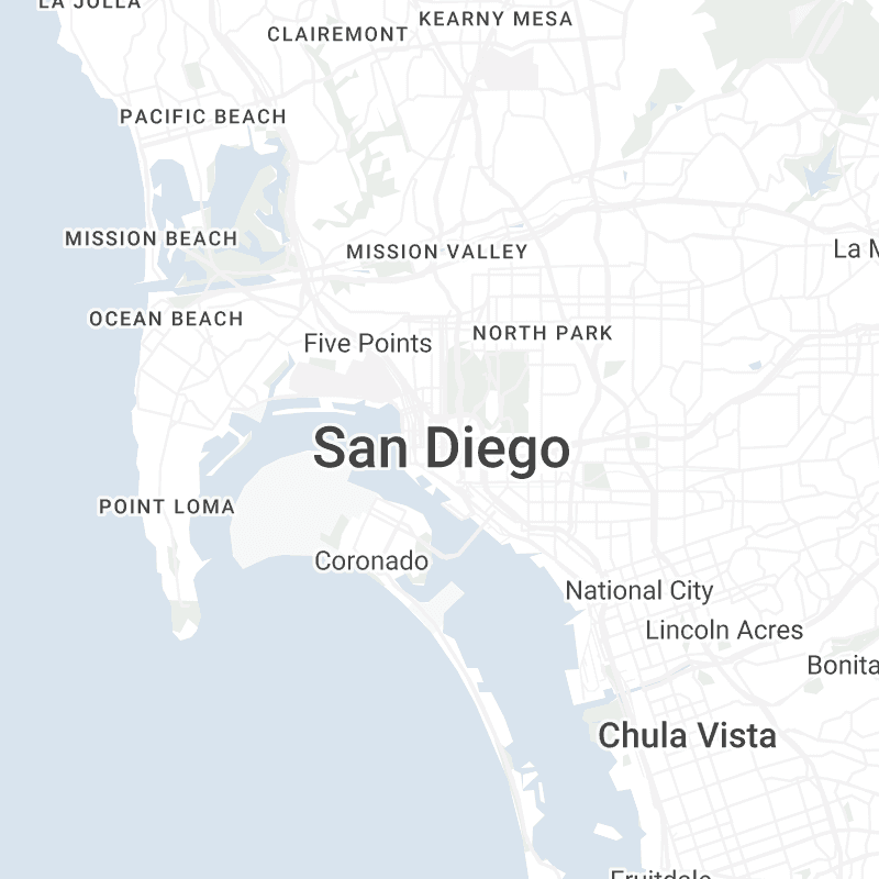 Zoomed out map of San Diego