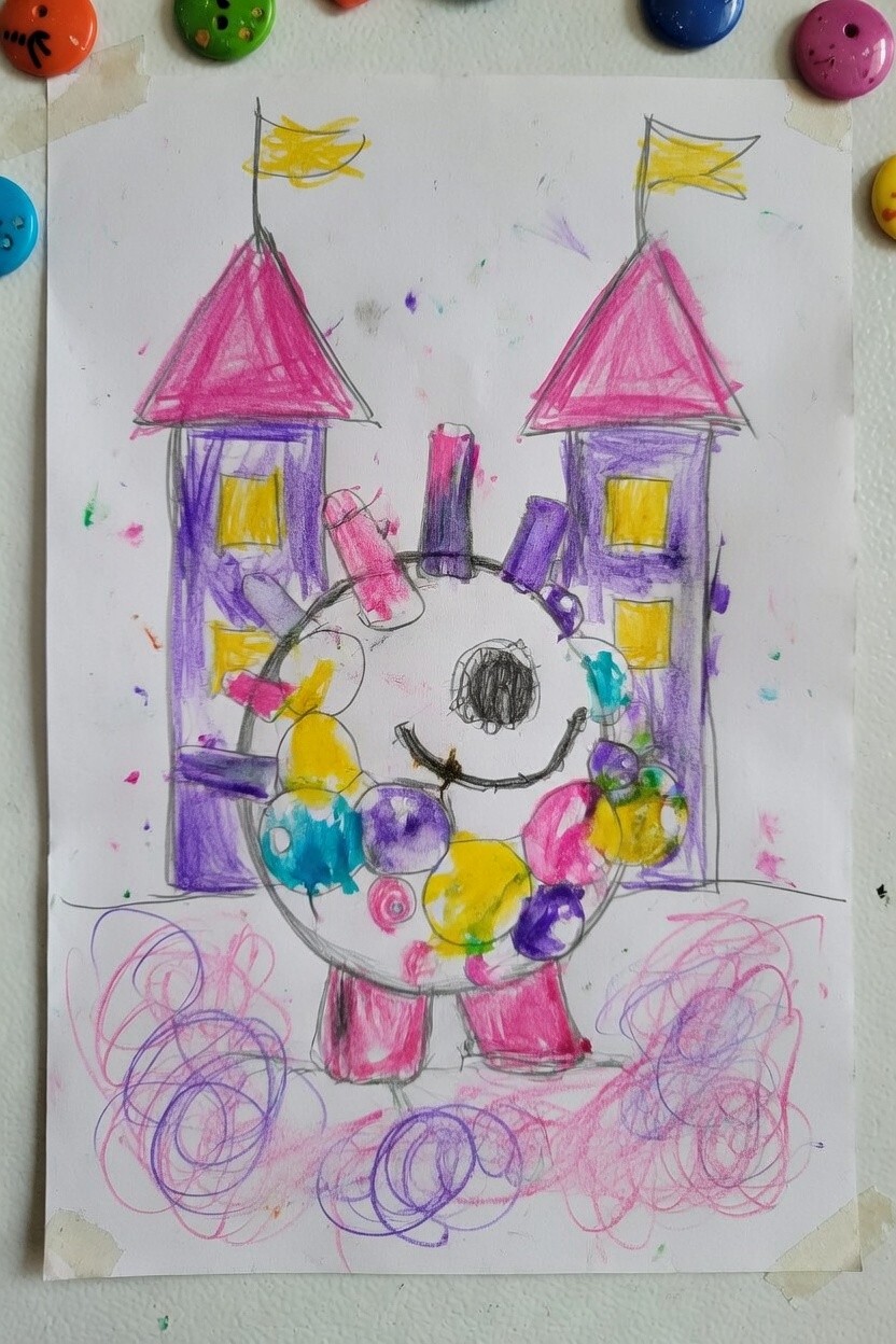 Spiffy original drawing by a child