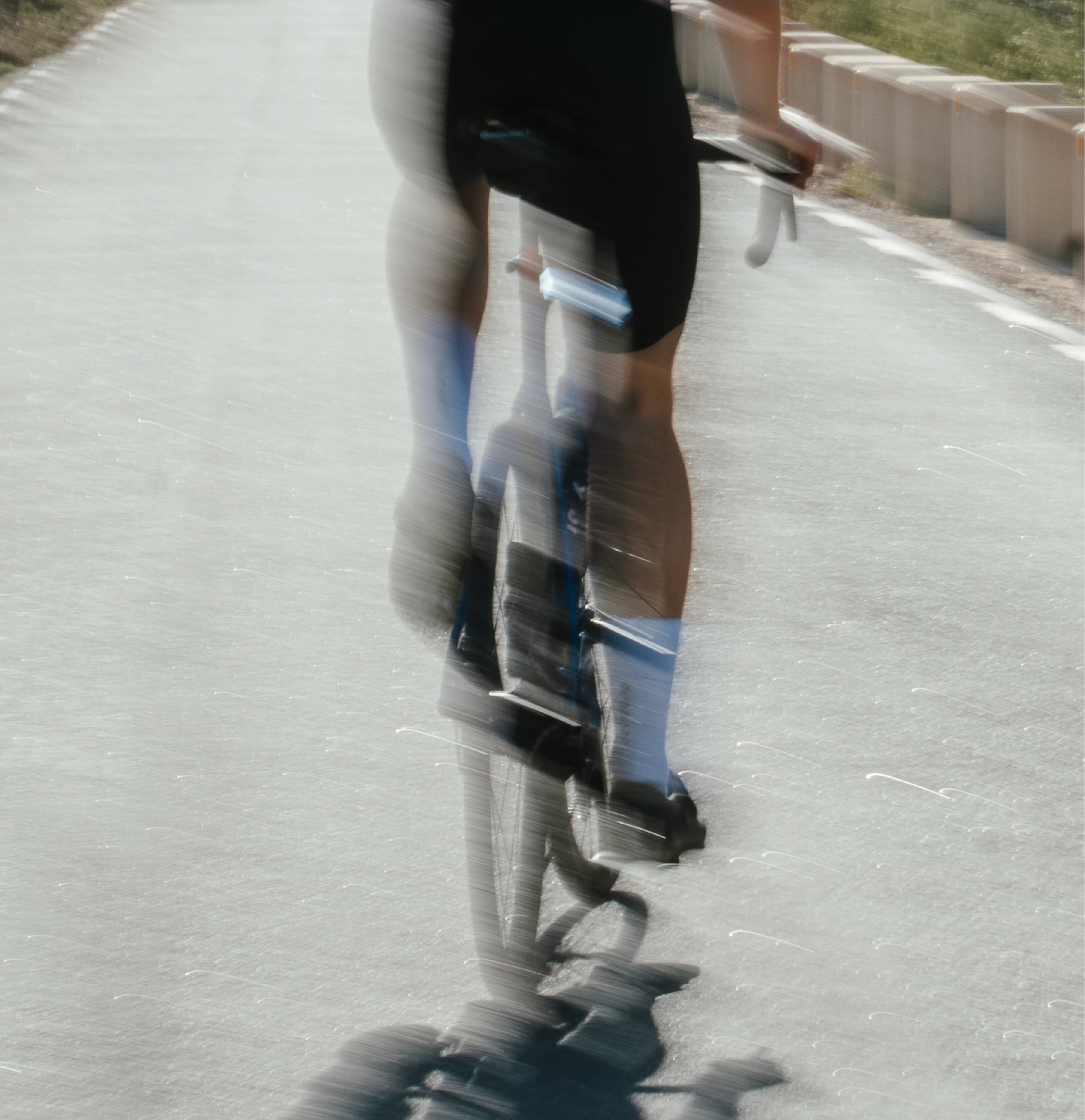 dynamic shot of a moving bike.