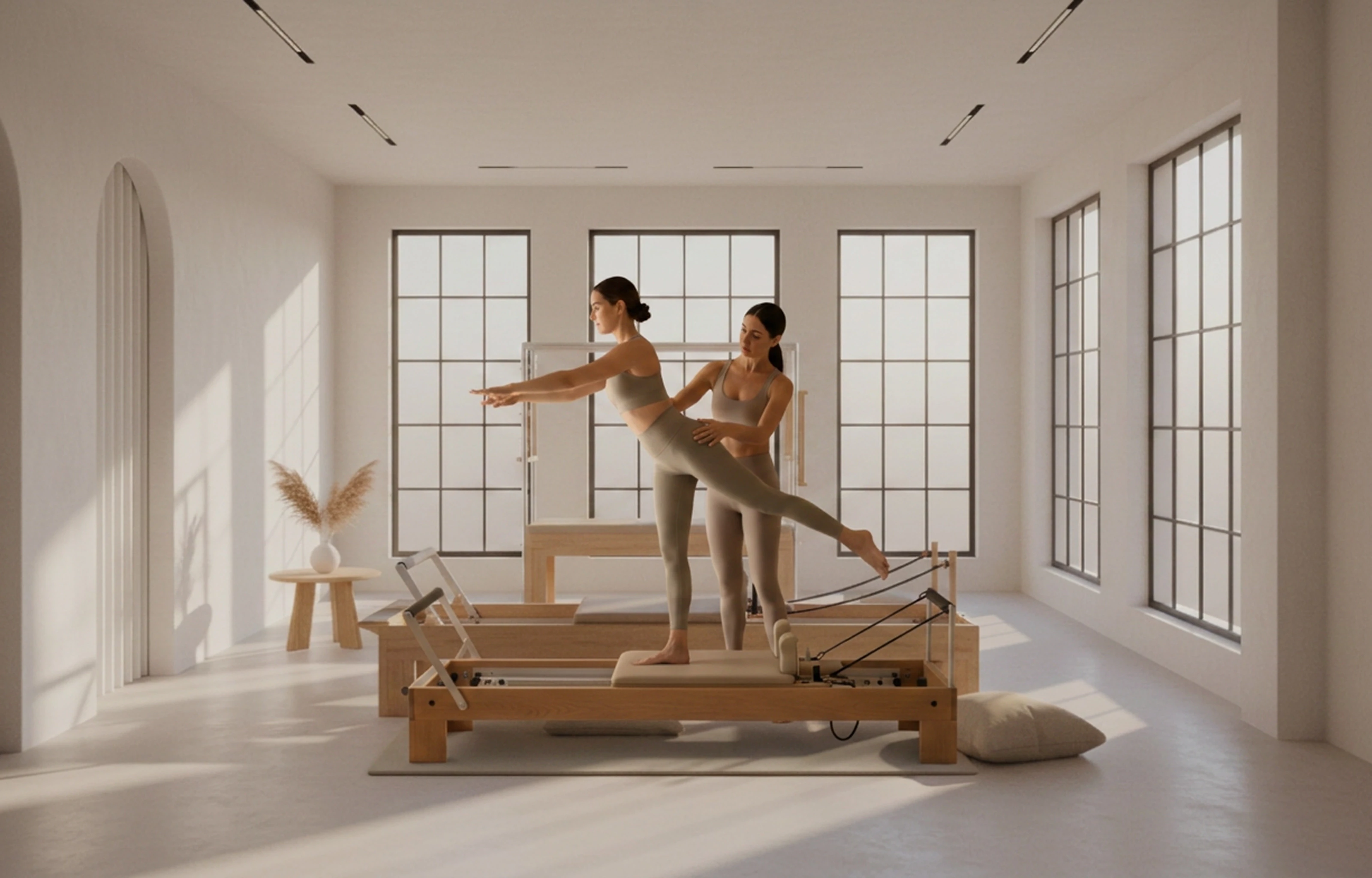 Instructor and client