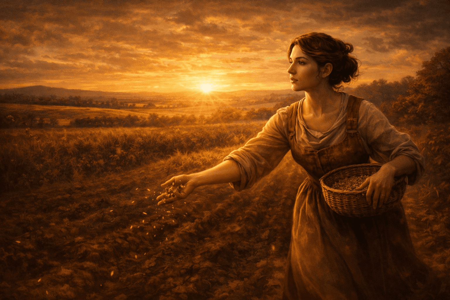 A rustic outdoor dining table set with wine glasses, cutlery, bread, and olives sits amidst lush vineyard rows, with a historic Tuscan villa in the background under a serene sky, capturing the essence of a picturesque Italian countryside landscape.