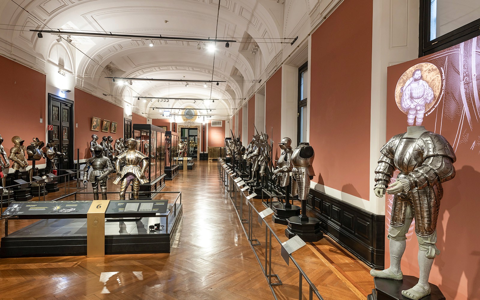 維也納新霍夫堡皇宮的室內景觀及館藏。圖庫圖片 3。