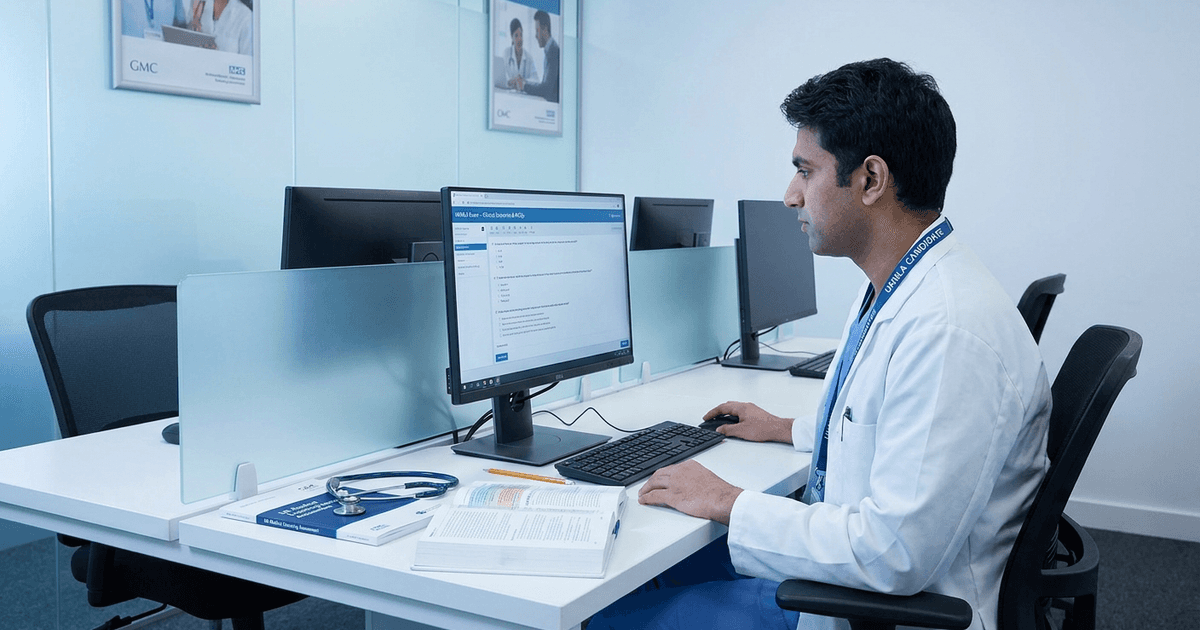 Cover: UKMLA Exam Pattern 2026: AKT Format, Question Types, Scoring System and What to Expect on Exam Day