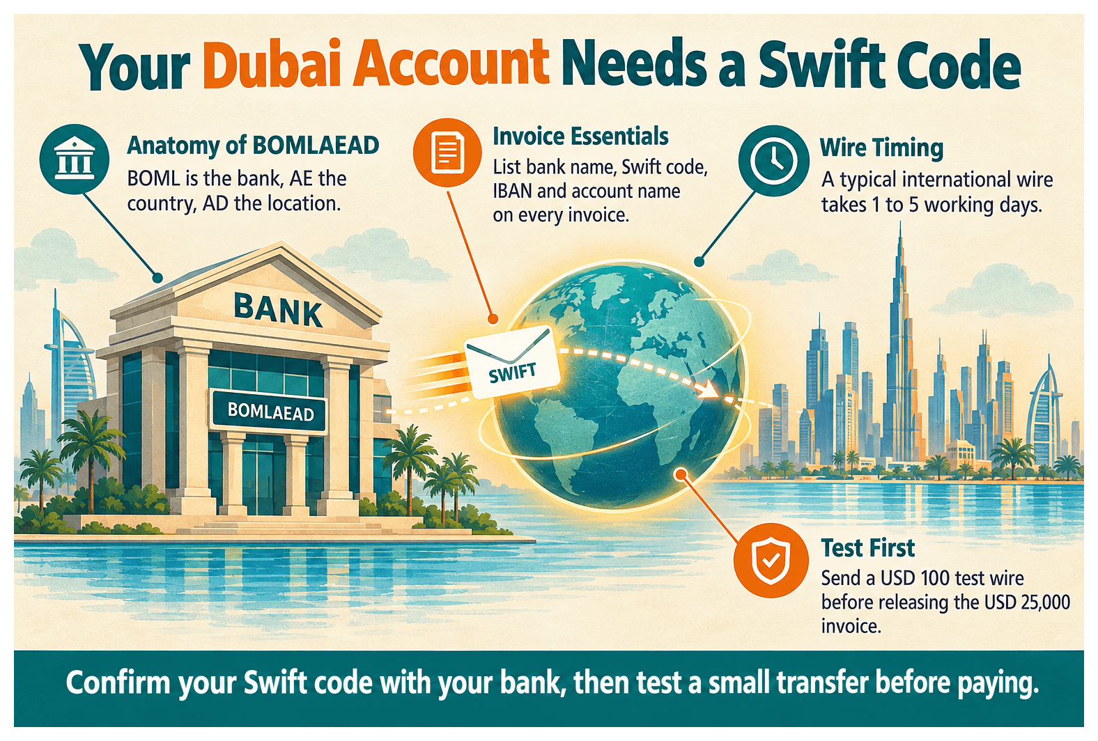 Infographic: What Is a Swift Code and Why Your Dubai Account Needs One