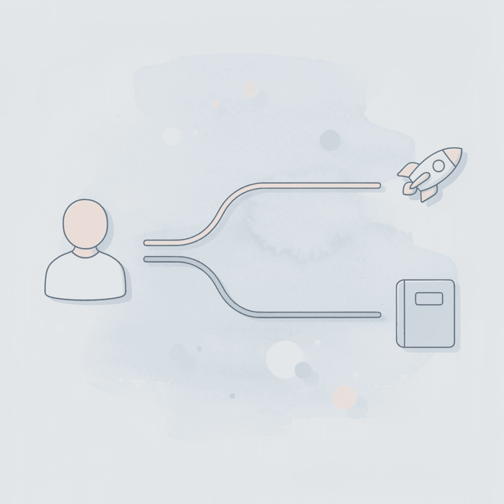  Icon showing trader splitting into multiple funding paths