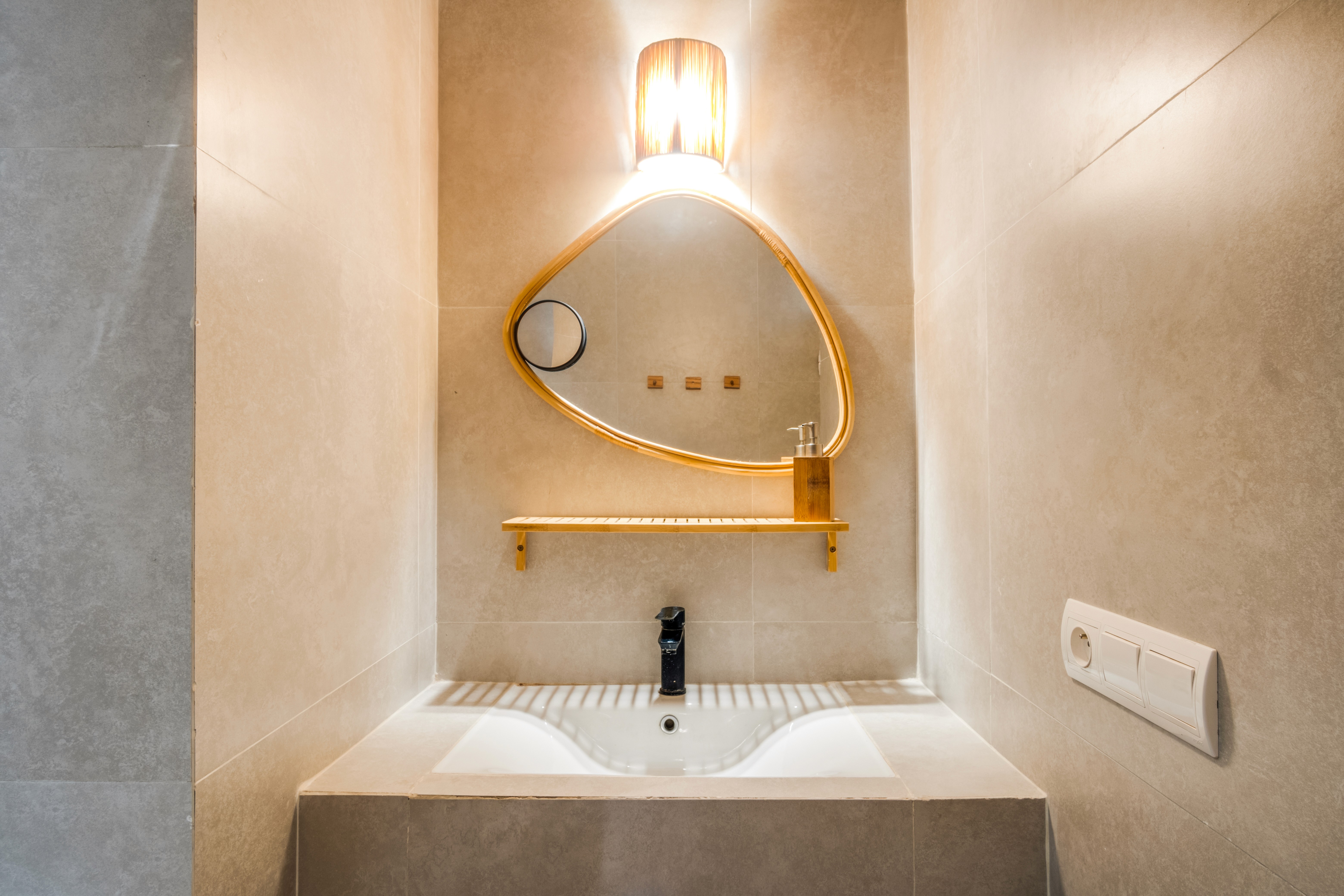 A kid practicing surfing