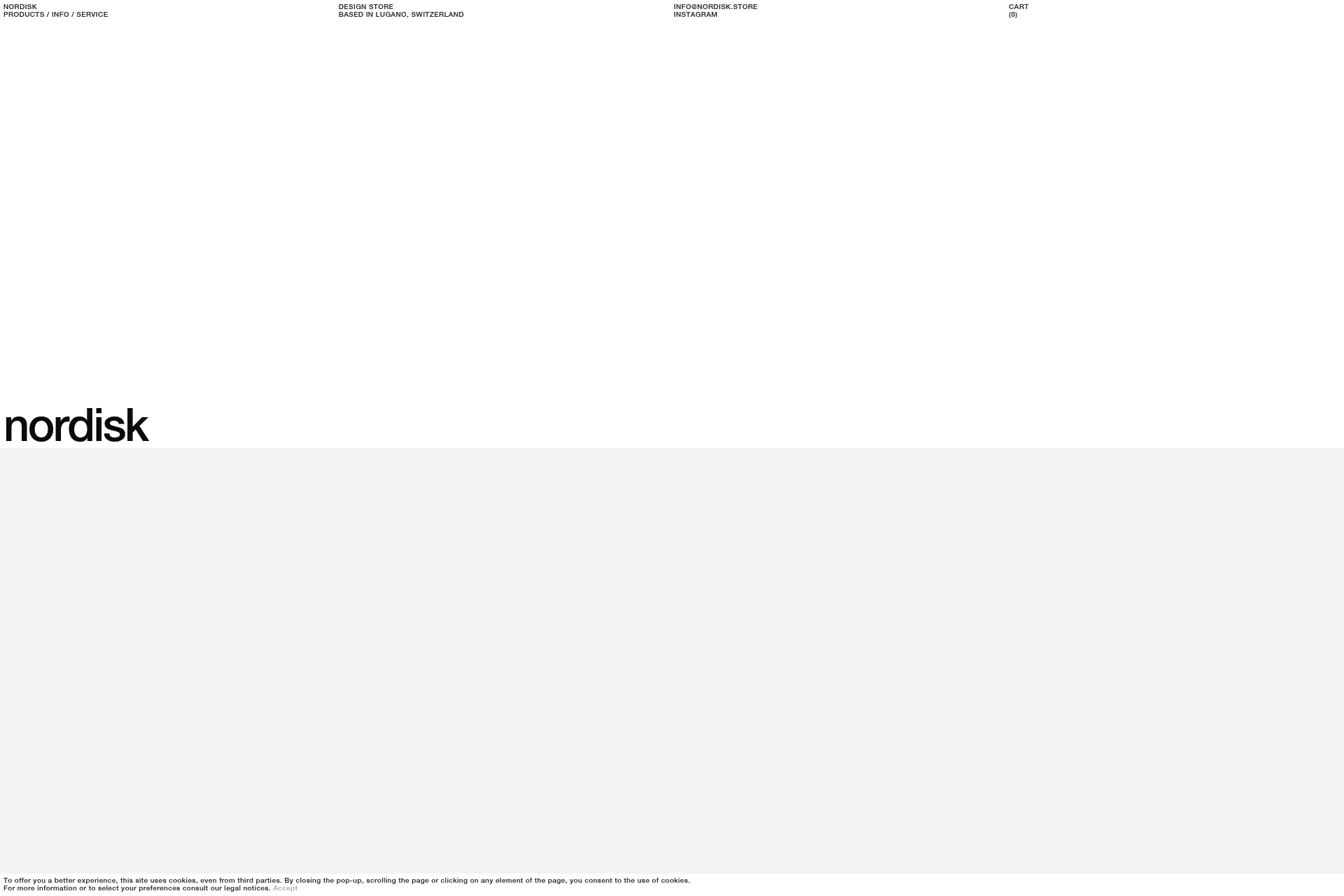 Screenshot of Nordisk website