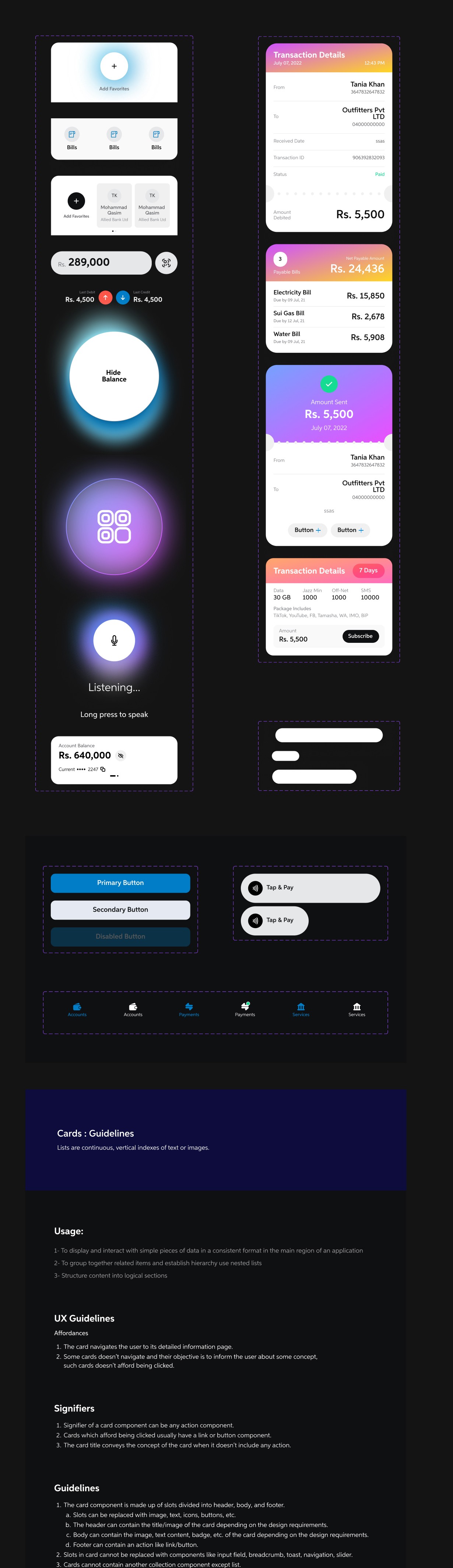 UBL Design System for Mobile App Mobile
