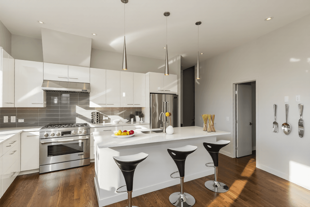 Image of an updated kitchen