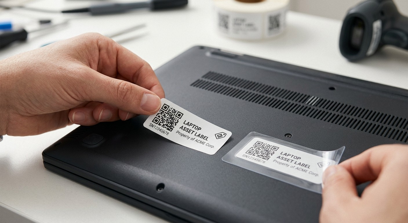 Ensure long-term scannability and protection for your IT assets by using durable poly-material QR code labels with a clear protective cover.