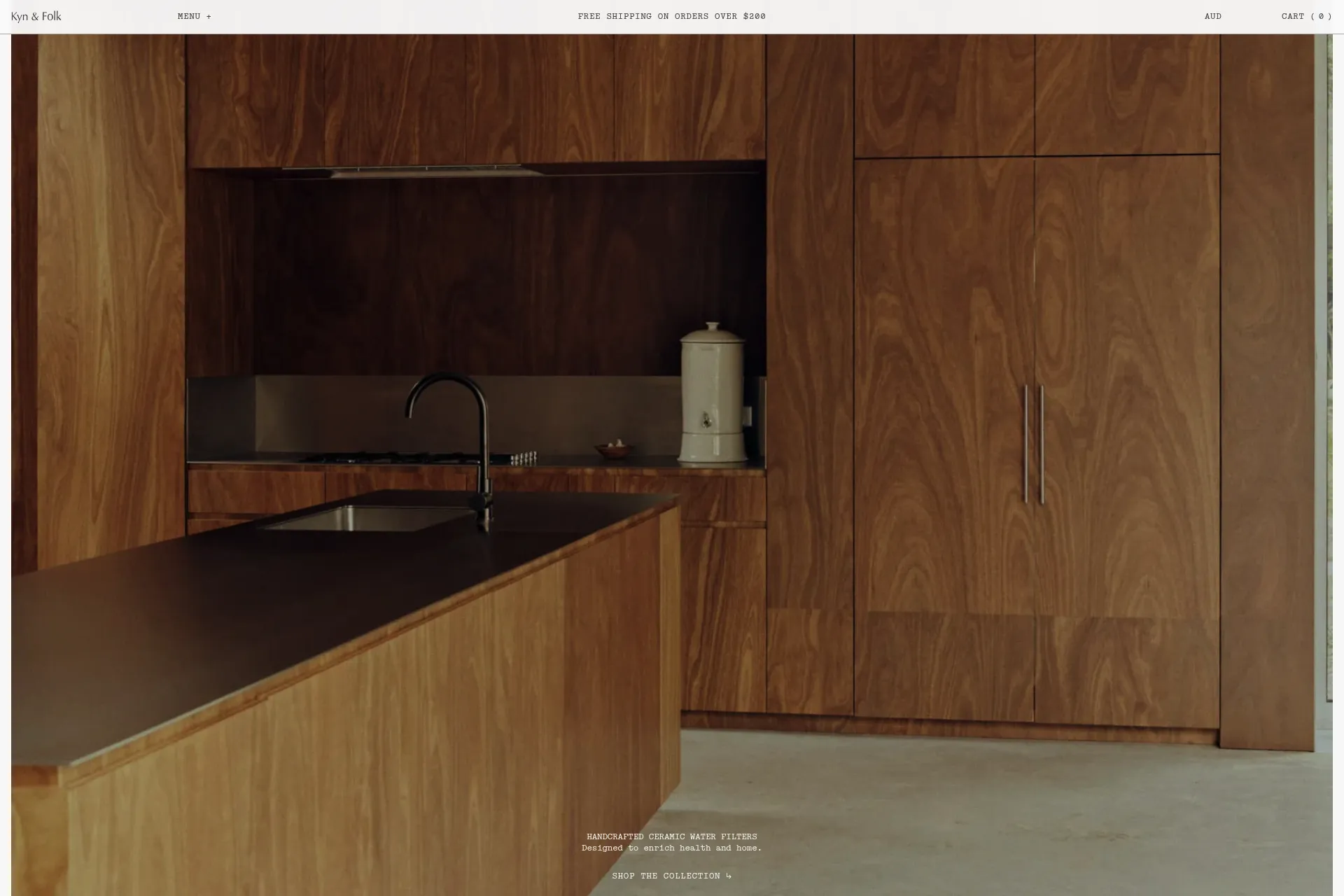 Screenshot of Kyn & Folk website