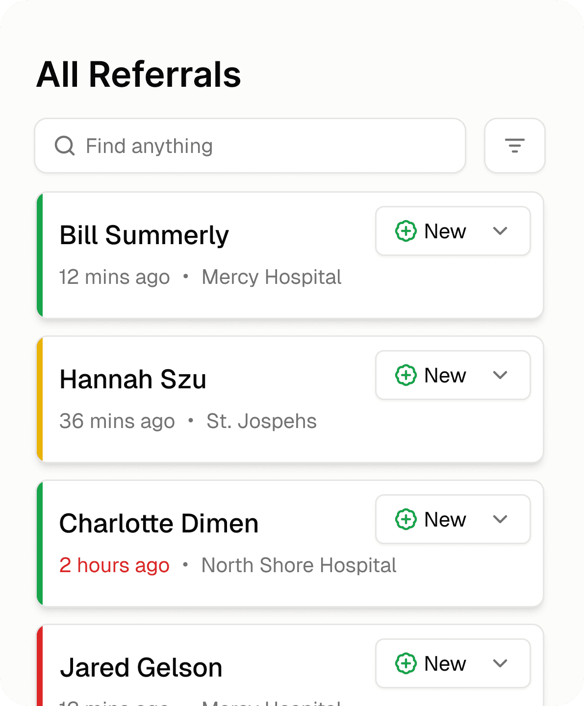 An image of Freelio's project ui