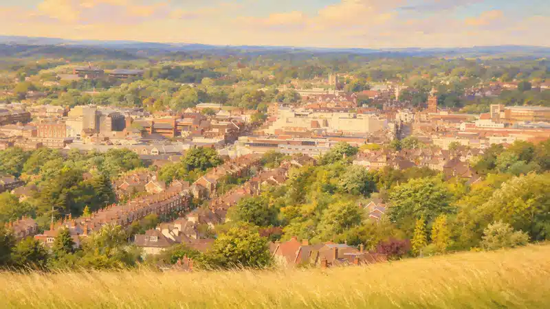 Local view of Guildford in Surrey.