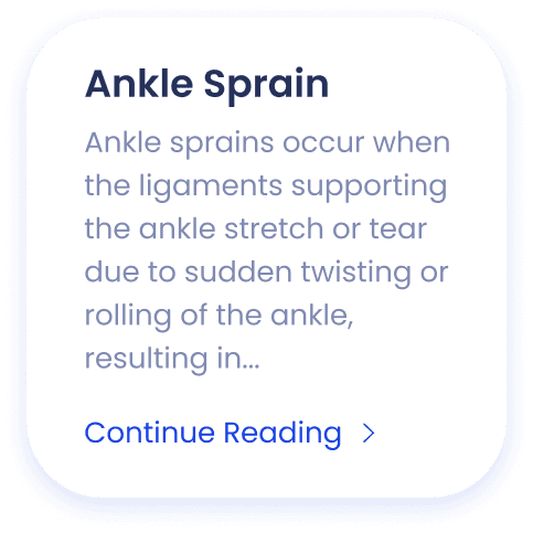 Ankle Sprains and a small description regarding the overview, symptoms, and treatment