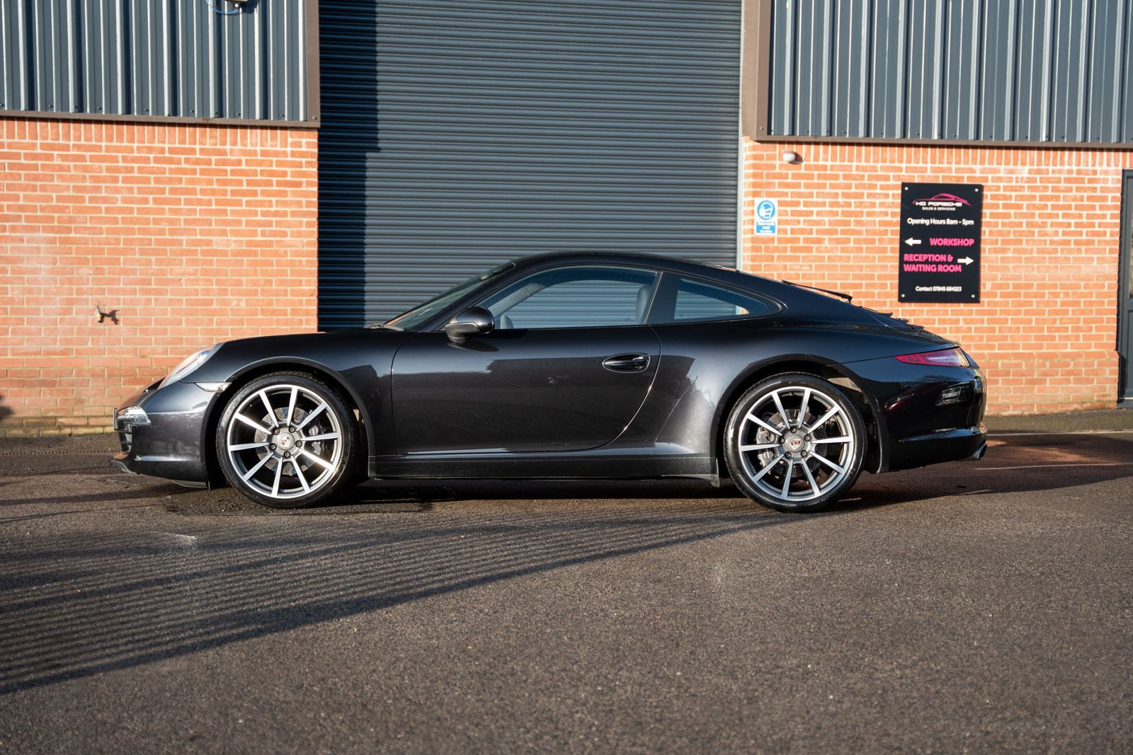 black porsche left side