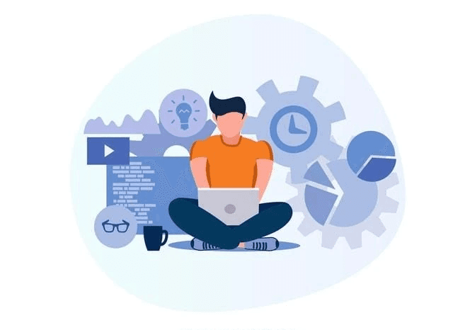 The image depicts a modern workspace featuring multiple digital devices, such as a laptop, smartphone, and tablet, along with various remote work tools, emphasizing the flexibility of independent contractor jobs. This setup highlights the ability to work independently, set your own schedule, and communicate effectively with clients while managing administrative tasks.