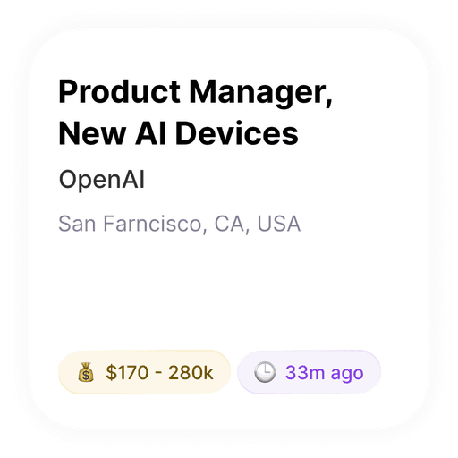 Product Manager role at OpenAI, San Francisco, $170-280k salary.