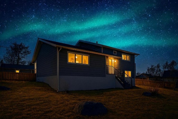 sunloungers fronting buildings near mountain
